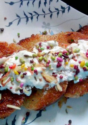 A picture of Bread malpua with twist.