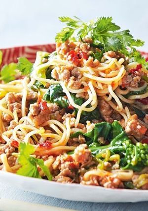 A picture of Chicken Peking Noodles.