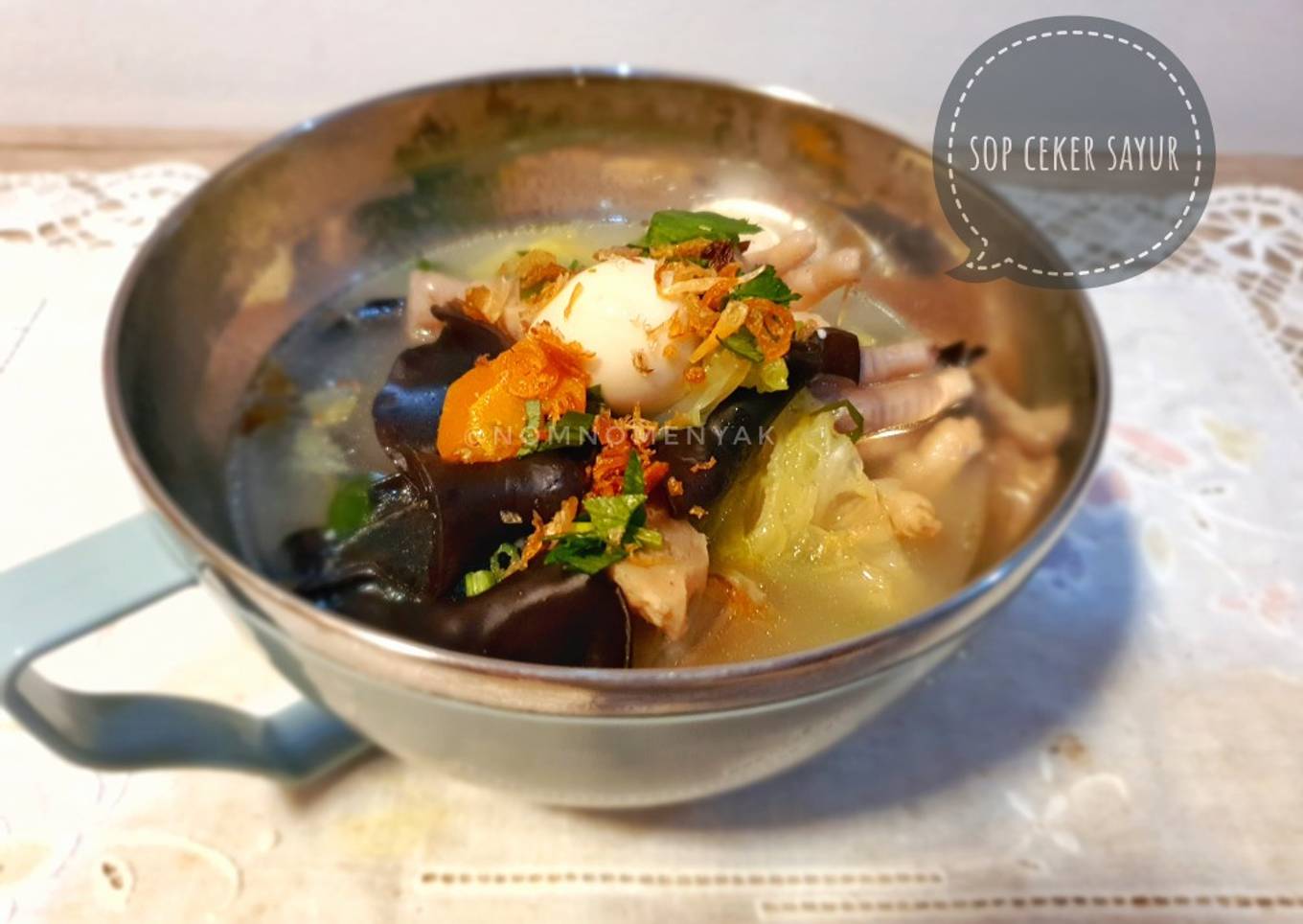 Sop ceker dan sayuran