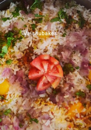 A picture of Egg Masala Biryani.