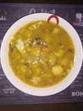 Sopa de mellocos con huevo