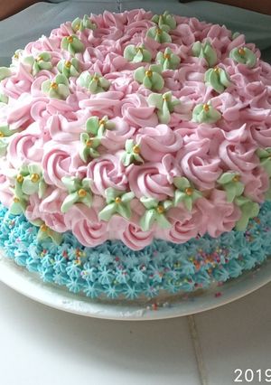 Foto resep Kue tar full flower