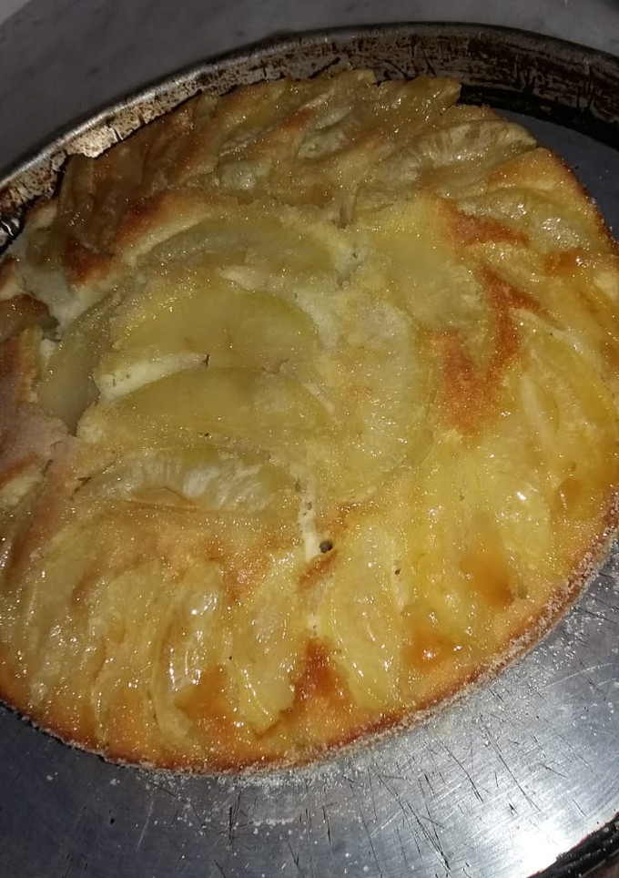 Una foto de Torta invertida de manzana