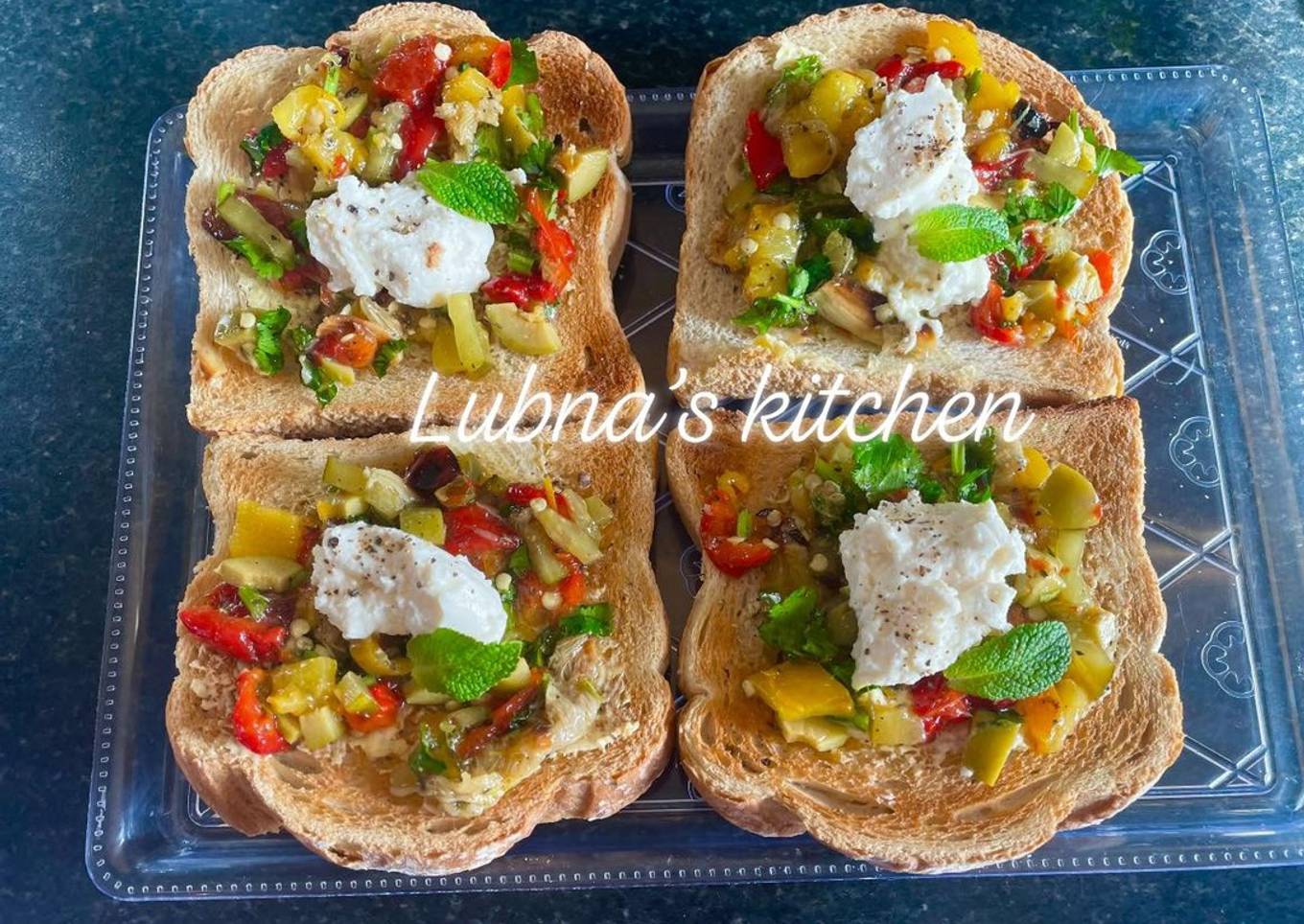 Red Pepper Bruschetta: