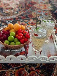 عکسی از دستور شربت بهار نارنج و تخم شربتی