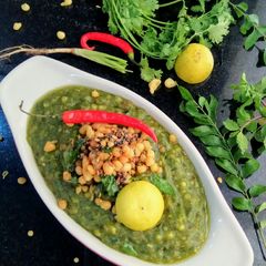 A picture of Sago and Spinach Khichdi.