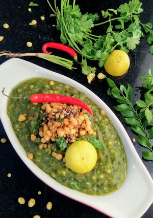 A picture of Sago and Spinach Khichdi.