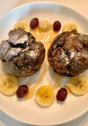 รูปของ French toasts charcoal อาหารเช้าง่ายๆ