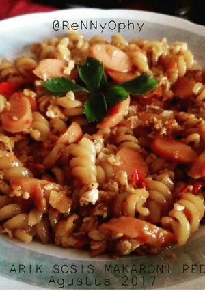 Foto resep Orak Arik Sosis Makaroni Pedas