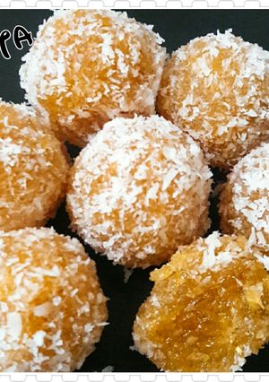 A picture of Pineapple ladoo.