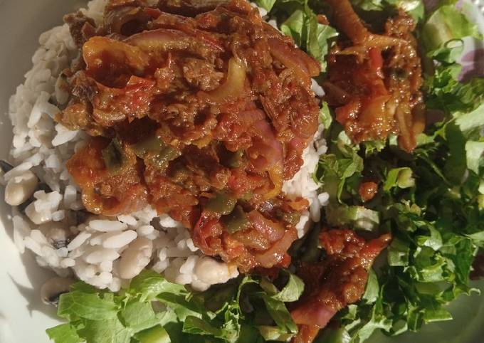 Palm oil beef stew