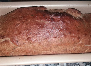 Una foto de Pan con harina integral y Royal sin amasar, sin ensuciar