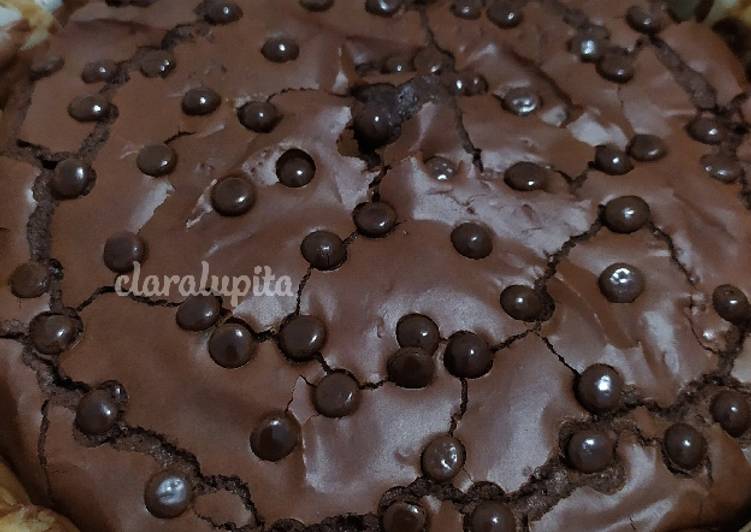 Bumbu Brownies Shiny Crust | Cara Masak Brownies Shiny Crust Yang Mudah Dan Praktis