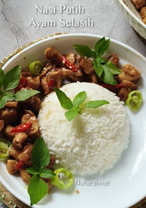Gambar Nasi Putih Ayam Selasih