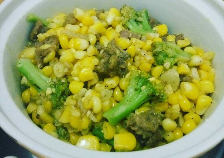  Resep  Tumis daging jagung  manis dan brokoli  oleh Aya Cookpad