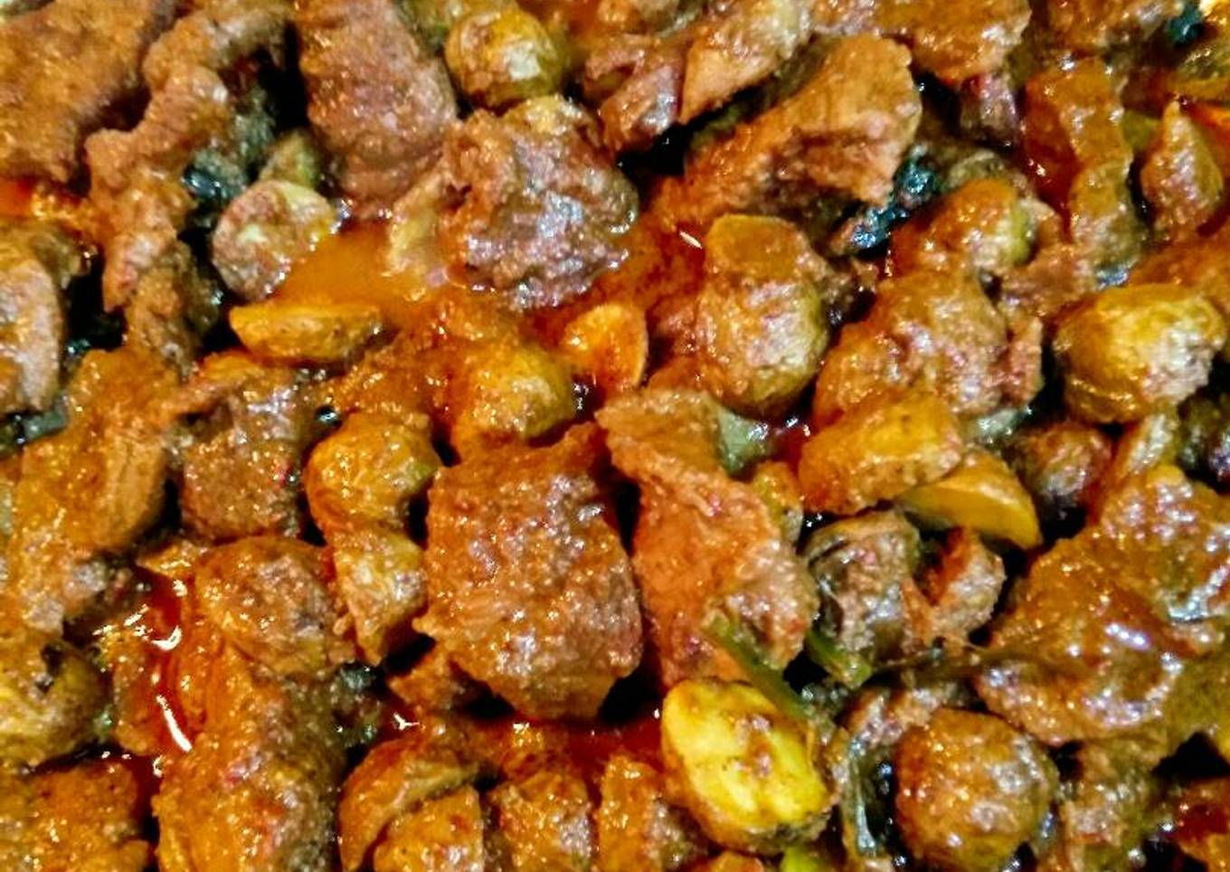 Resep Rendang sapi&baby potato, Lezat