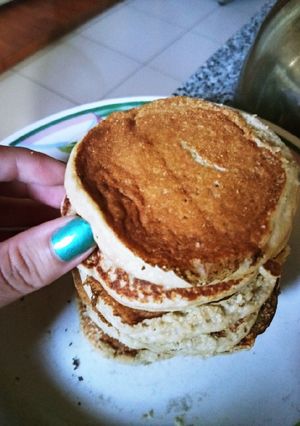 Una foto de Panqueques de avena y banana