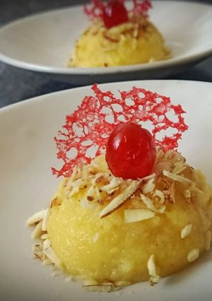 A picture of Bread Custard dessert.