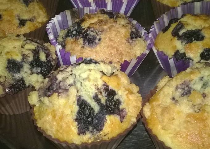 Recette Appétissante Muffins myrtilles streusel