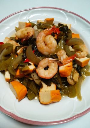 Foto resep Tumis sawi asin udang
