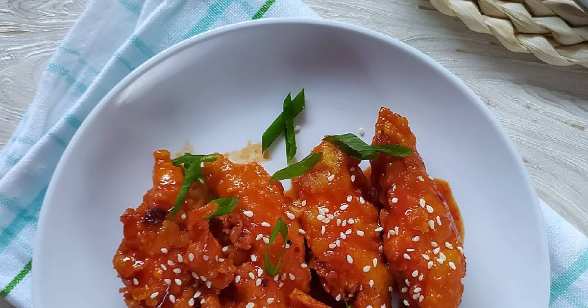 Resep Dakgangjeong (pedas Manis Ayam Goreng Korea) Oleh Saomi Mayhai ...