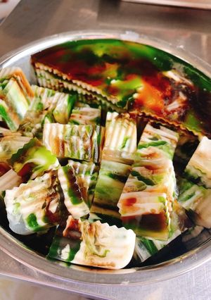 Hình của món Rau câu sơn thuỷ (không bị chảy nước).