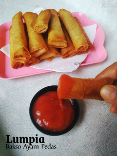 Foto resep Lumpia Bakso Ayam Pedas