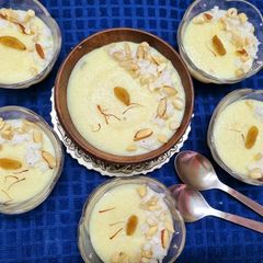 A picture of Ground Rice and Coconut Phirni.