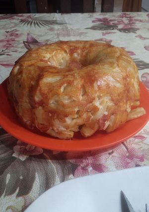 Una foto de Budín de fideos