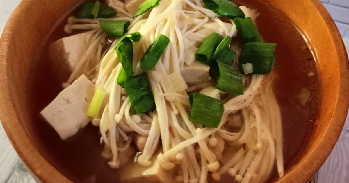 Resep Sup Tofu Enoki oleh tommy wiriadi putra Cookpad