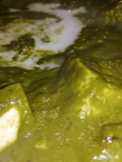 A picture of Palak paneer.