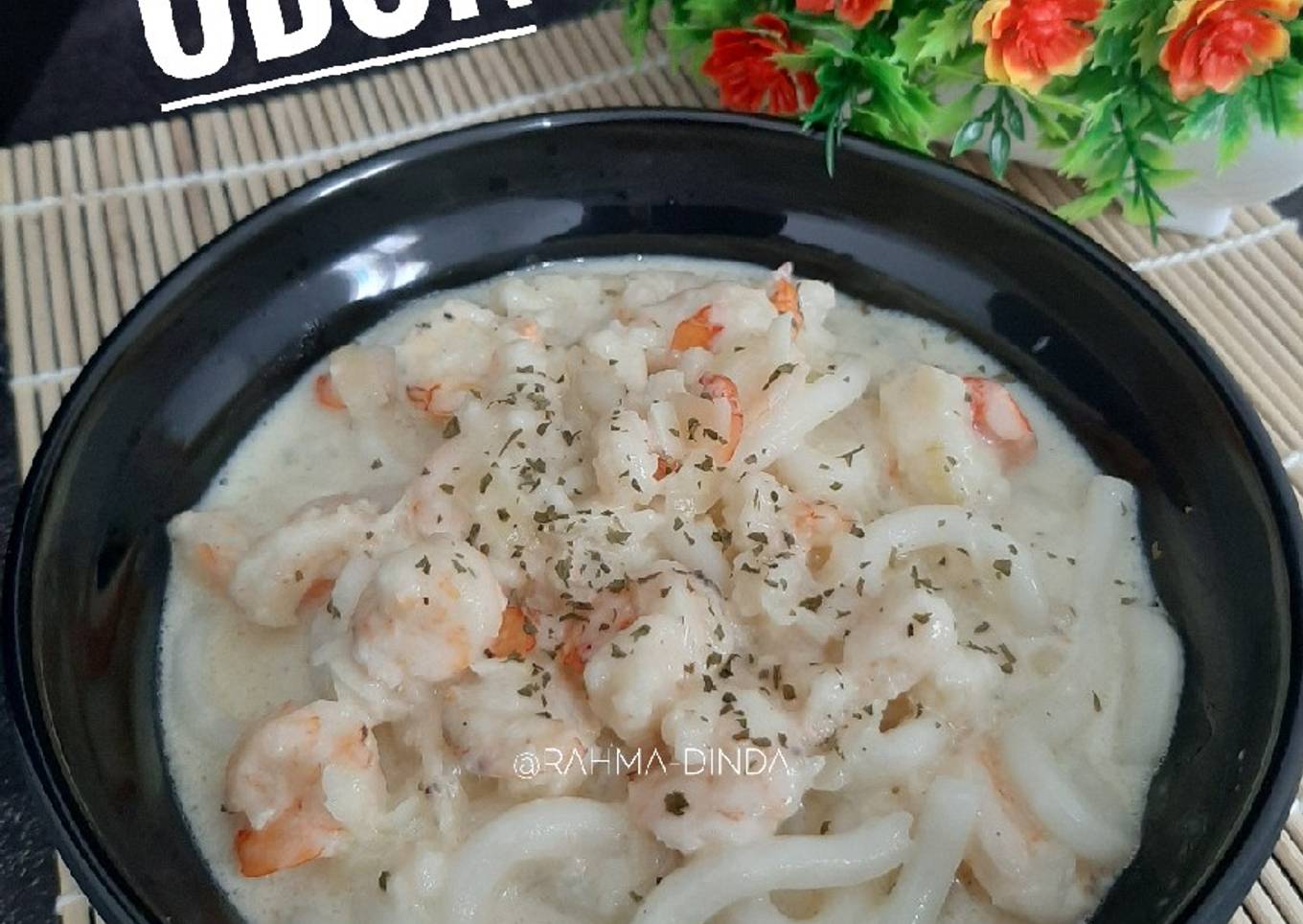 Creamy Shrimp Udon / Udon Udang Kuah Krim
