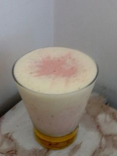 صورة لوصفة عصير المانجومع الفرواله 😋😋😋😋😋