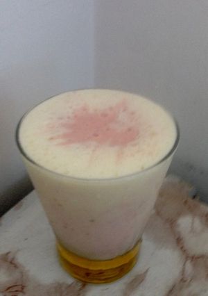 صورة لوصفة عصير المانجومع الفرواله 😋😋😋😋😋