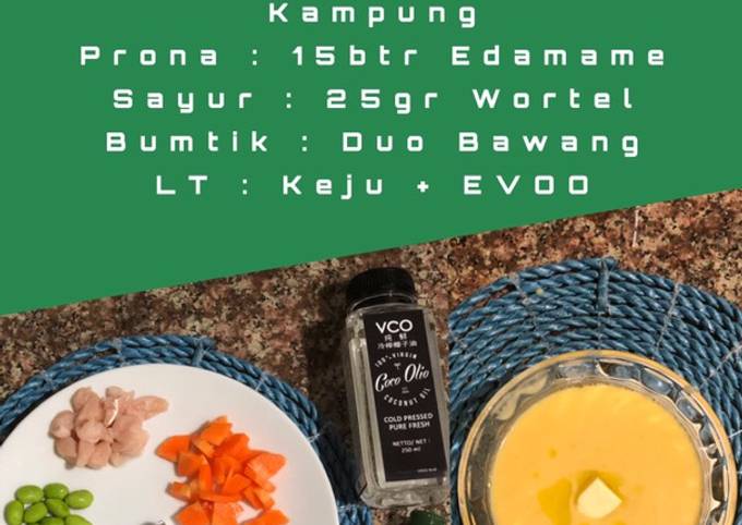 Mpasi 6m+ Day 2 - Bubur Ayam Edamame