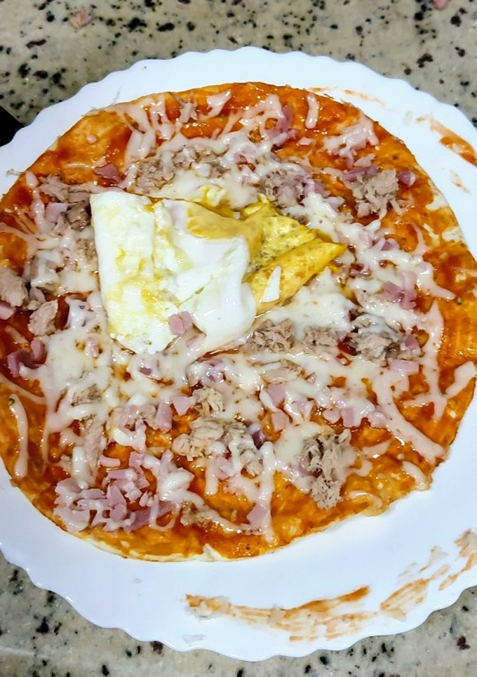 Una foto de Pijitas| Pizza en tortita