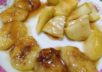 Resep Unik Fried Pan Apple Banana Cinnamon with Honey Ala Rumahan