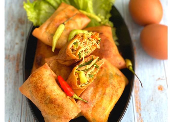 Resep 🫔martabak Kulit Lumpia Ayam Pedas🌶 Oleh Tini Cookpad 