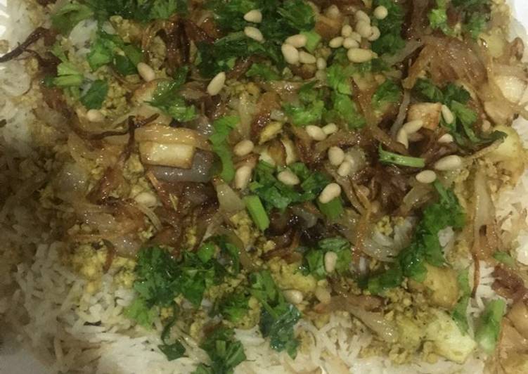 رز بالدجاج المفروم