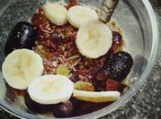 A picture of overnight oats peanut butter