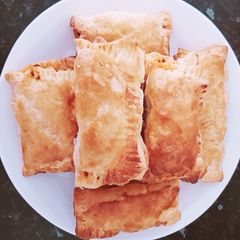 Mackerel fish sambal puff pastry A picture of Mackerel fish sambal puff pastry.