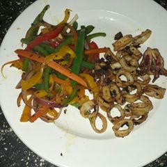 Pan-fried Calamari with Stir Fry A picture of Pan-fried Calamari with Stir Fry.