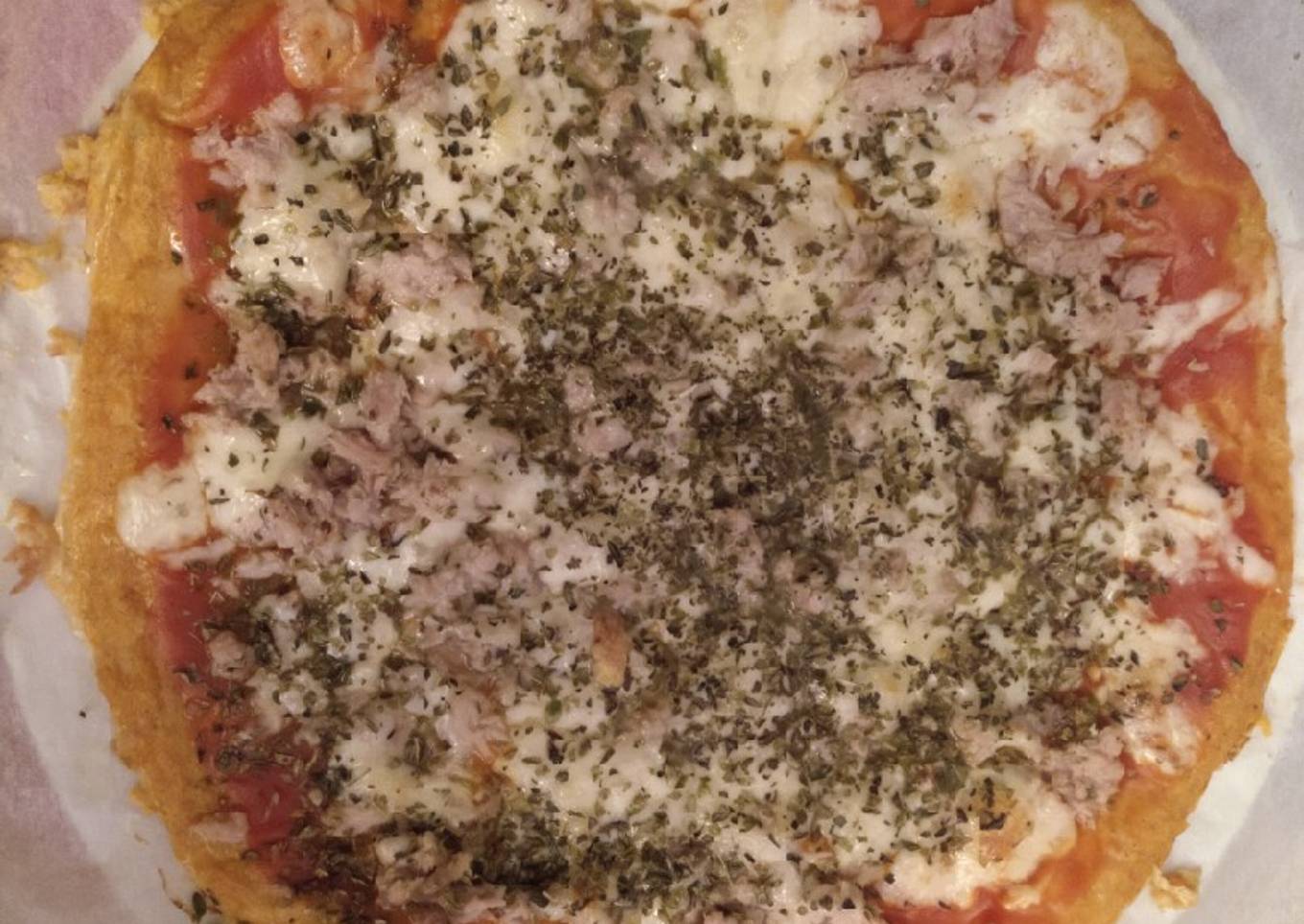 Pizza light con base de calabaza