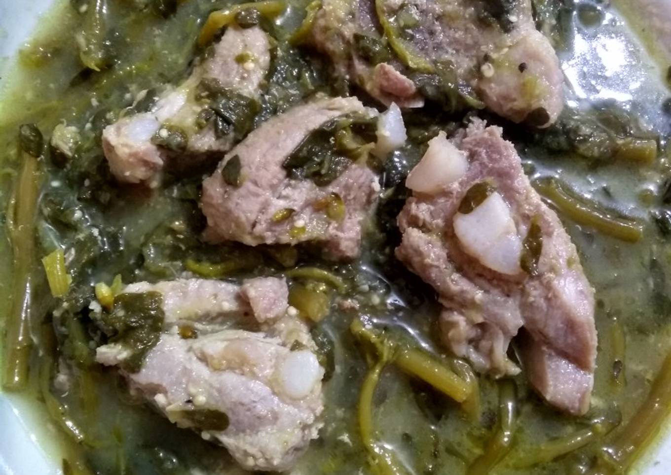 Verdolagas con costilla de cerdo en salsa verde!