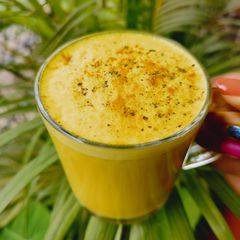 Turmeric Latte Recipe | Traditional Warm Golden Milk Mug Drink A picture of Turmeric Latte Recipe | Traditional Warm Golden Milk Mug Drink.
