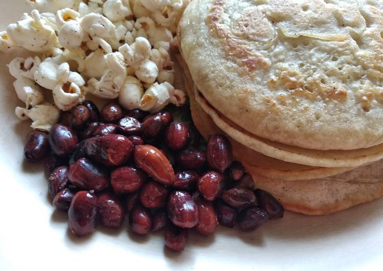 Easiest Way to Make Homemade Pancakes and nuts #themechallenge #breakfast