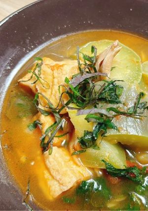 Hình của món Cà tím Đà Lạt om nấm đậu.
