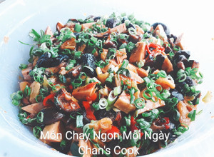 Hình của món Chả chay kho nấm đông cô.