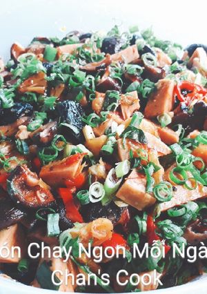 Hình của món Chả chay kho nấm đông cô.