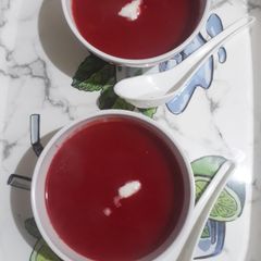 A picture of Tomato beetroot soup.